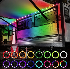 LED Strip lights as RV awning lights